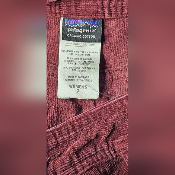 EUC Patagonia Women's Corduroy Mini Skirt Maroon Sz 2 Organic Cotton Y2K 90s - Picture 7 of 11